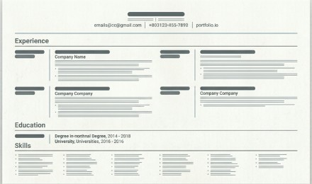 image of a basic resume generated by Google Gemini