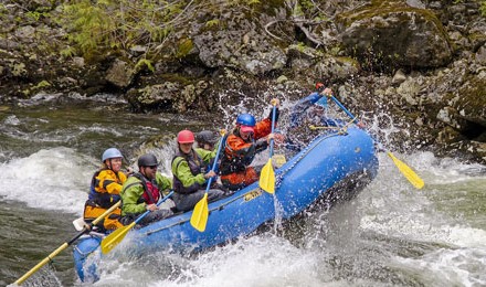 faded screenshot of the Whitewater Rafting home page